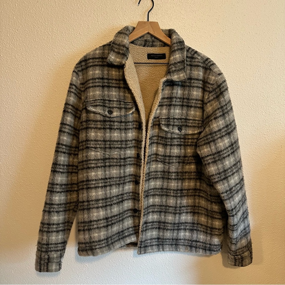 Allsaints Plaid Sherpa-Lined Jacket